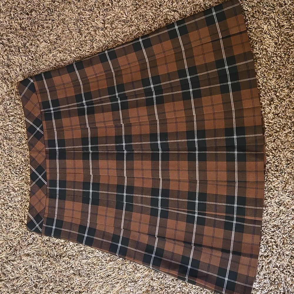 Sunday Best Brown and Black Plaid Skirt